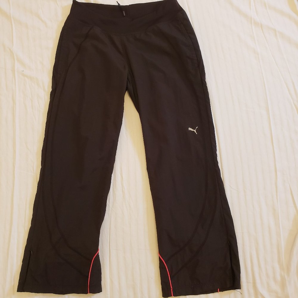 PUMA Nylon Track Pants Small Drawstring Pockets